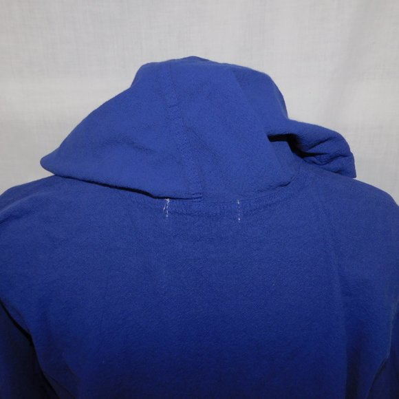 Vintage EzzE Wear Womens M Blue Snap Front Hooded Cotton Light jacket - Picture 12 of 12